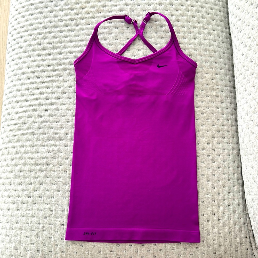 Nike Purple Dry Fit sports top size M